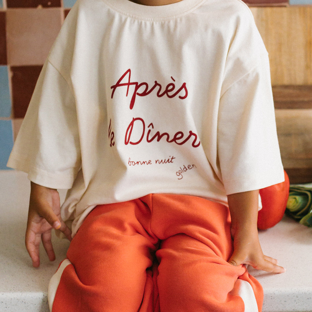 Après Le Diner Mid Sleeve Tee Buttercream