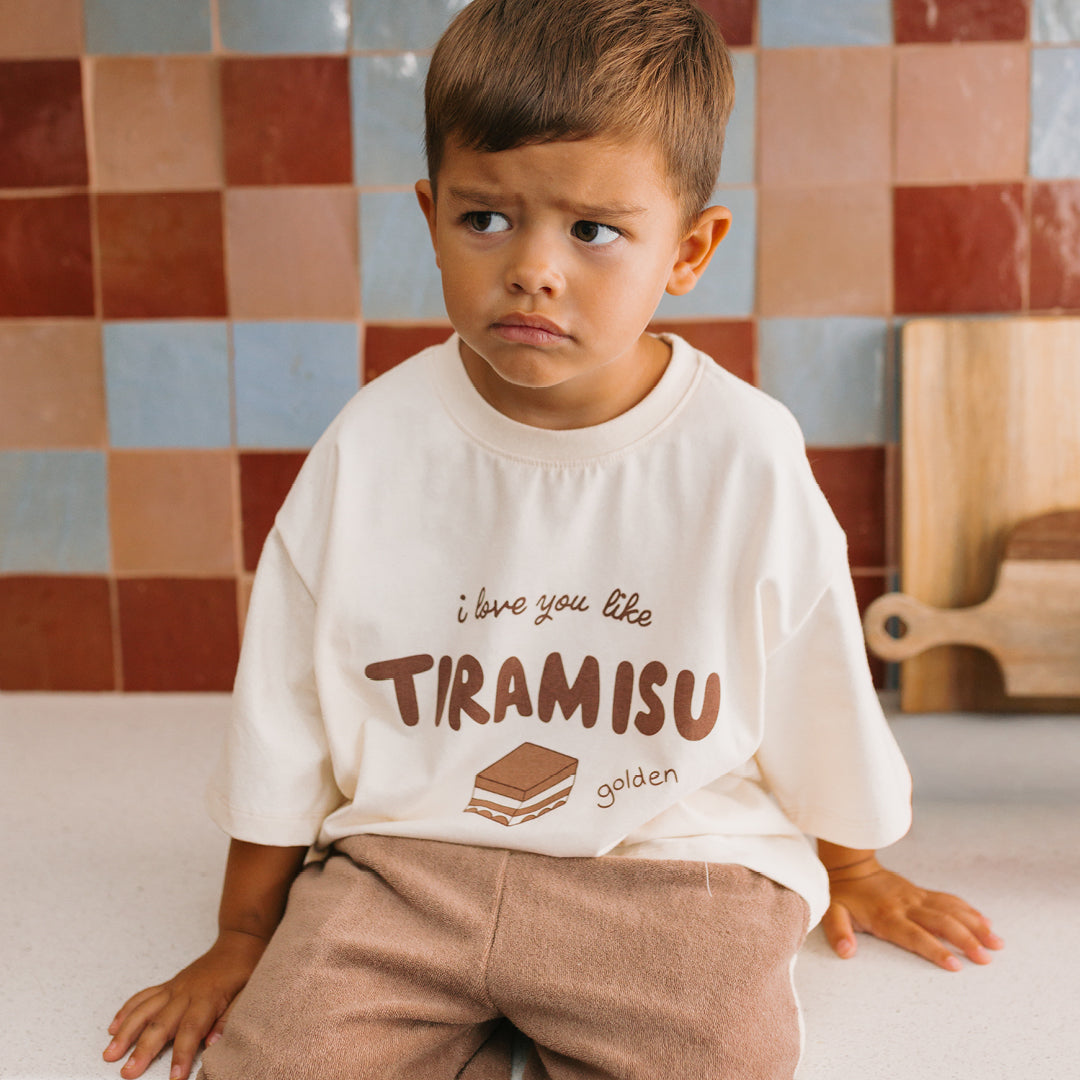 Tiramisu Mid Sleeve Tee Buttercream