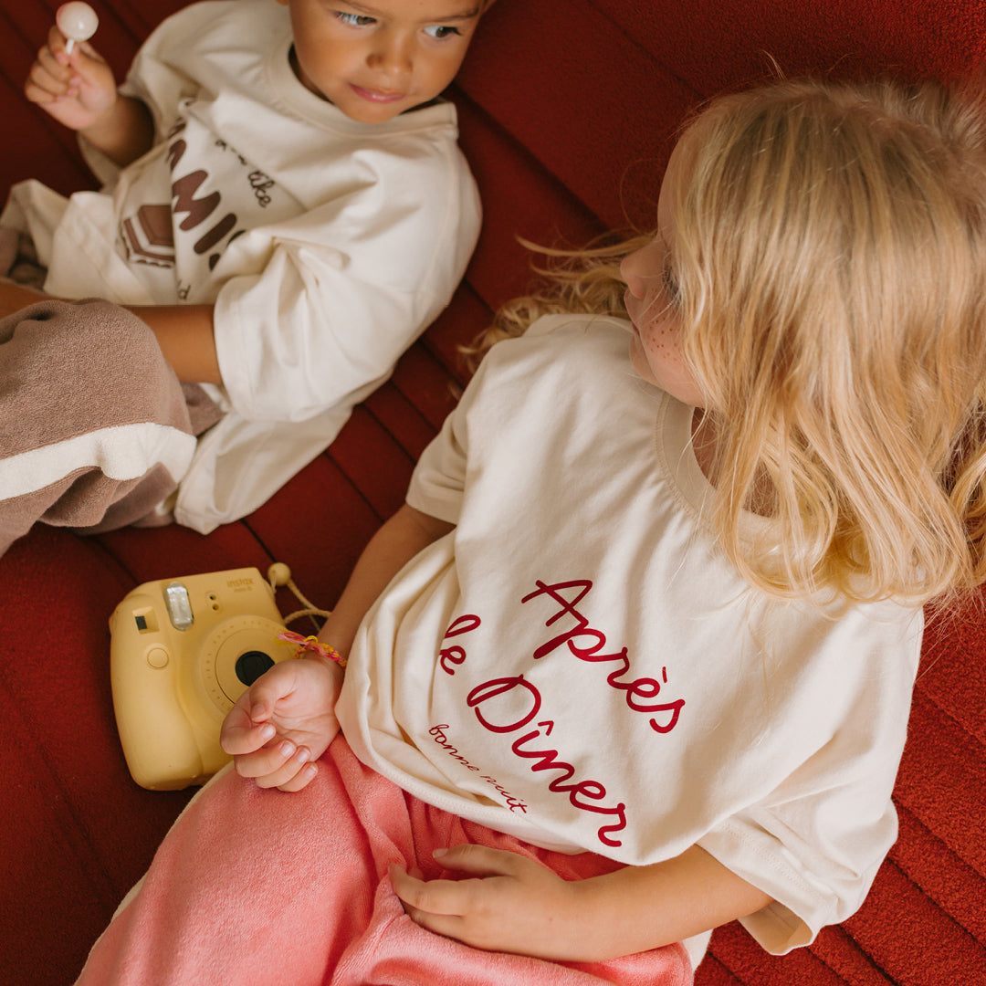 Après Le Diner Mid Sleeve Tee Buttercream