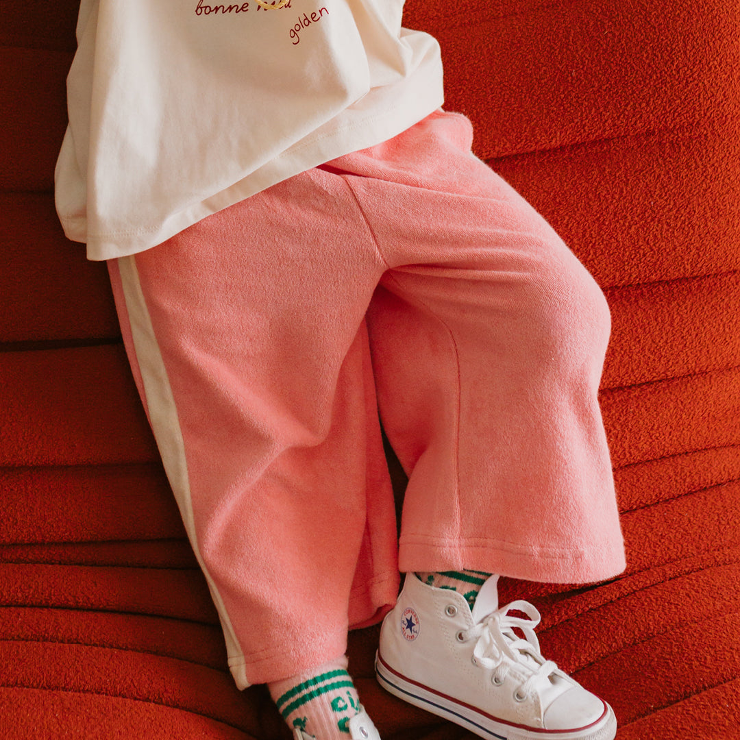 Swan Wide Leg Pants Terry Towel Pink Icing & Buttercream