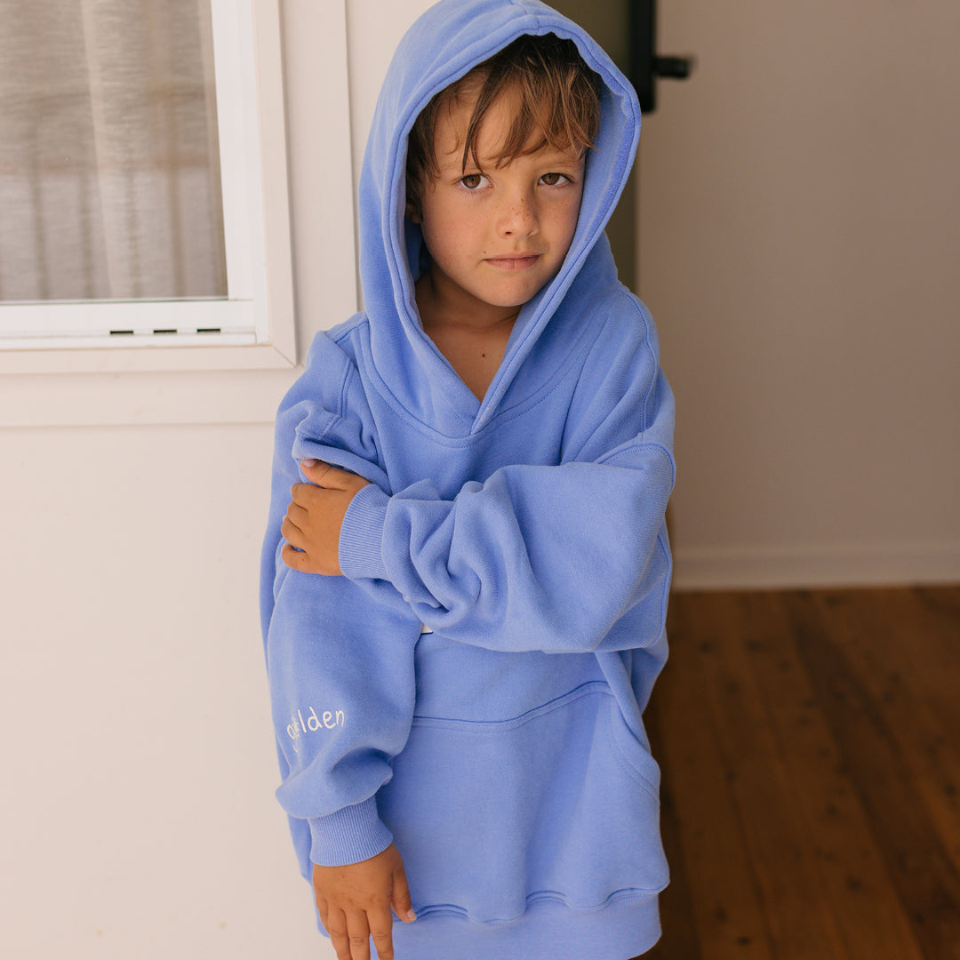 Golden Hoodie Pool Blue