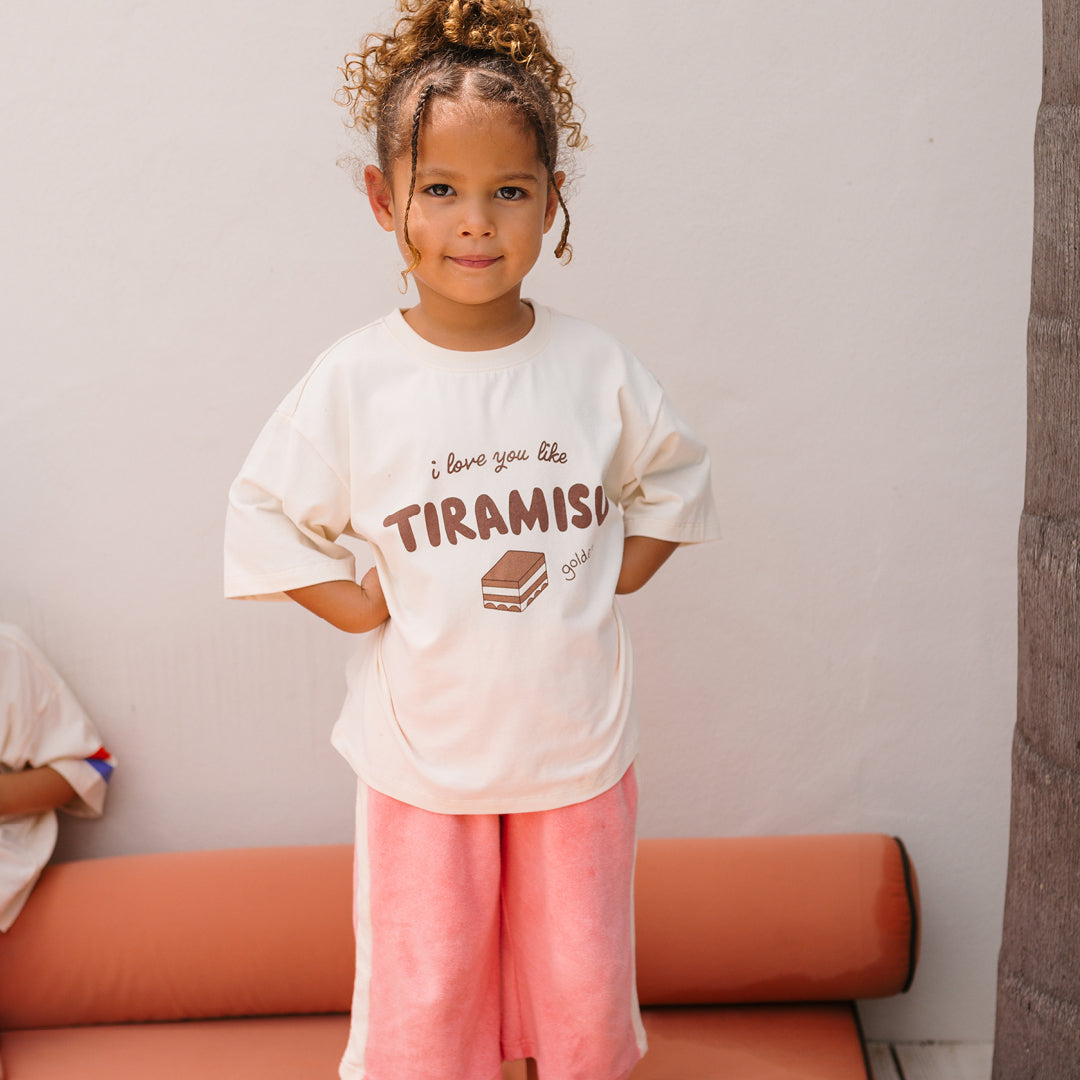 Tiramisu Mid Sleeve Tee Buttercream