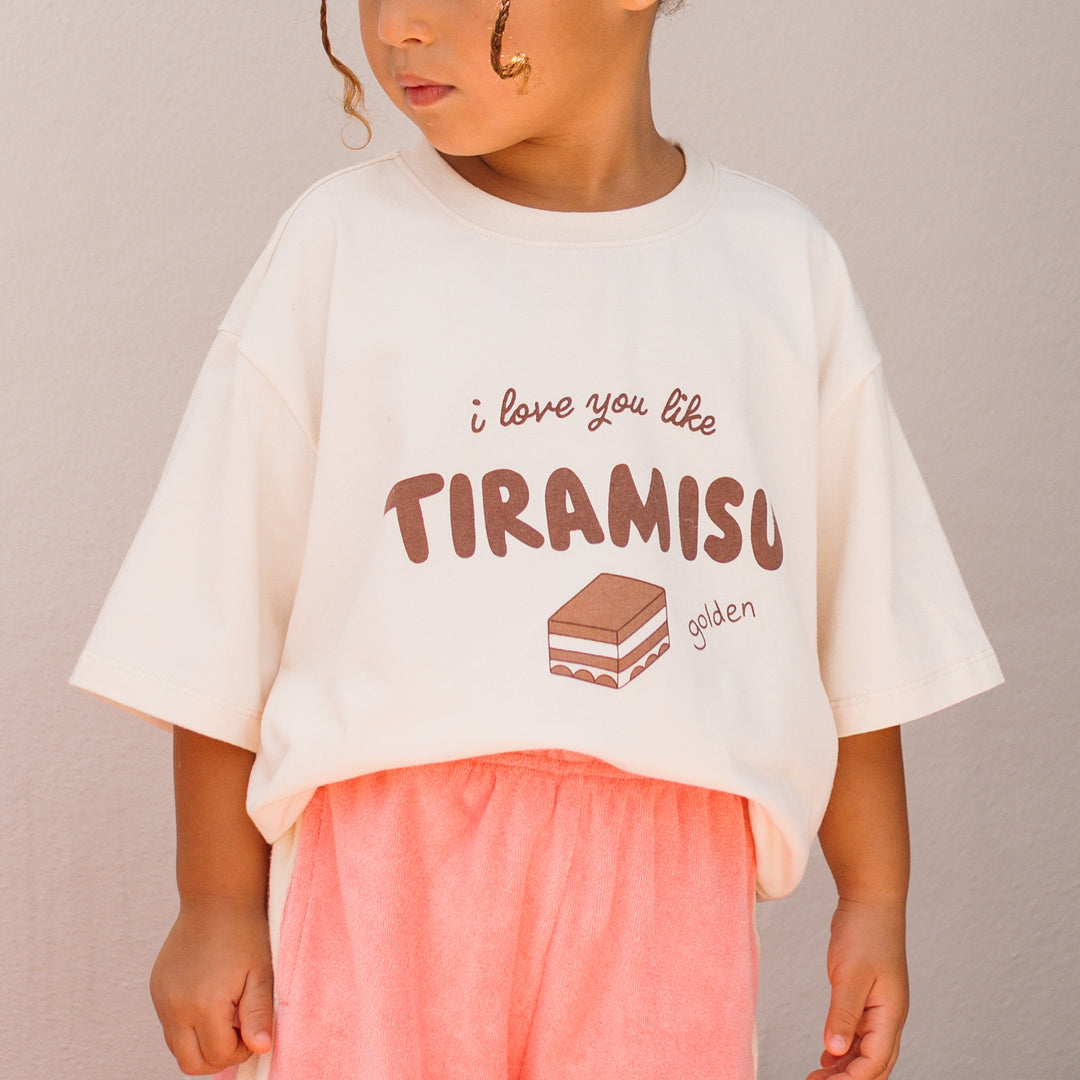 Tiramisu Mid Sleeve Tee Buttercream