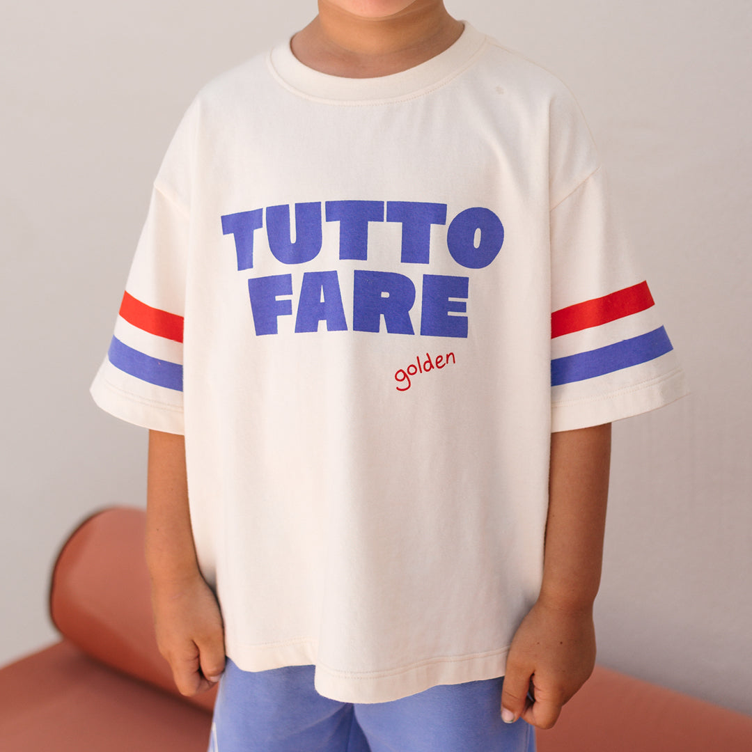 Tutto Fare Mid Sleeve Tee Buttercream