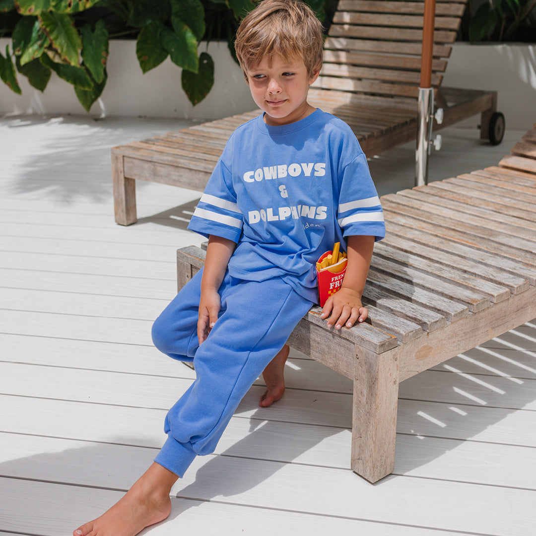 Golden Lounge Trackpants Pool Blue