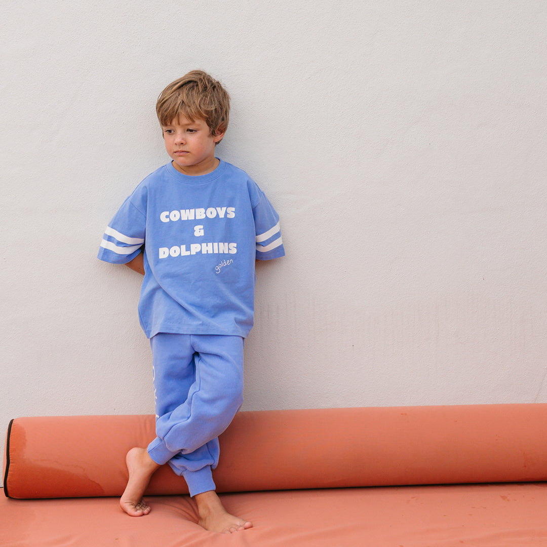 Cowboys & Dolphins Mid Sleeve Tee Pool Blue