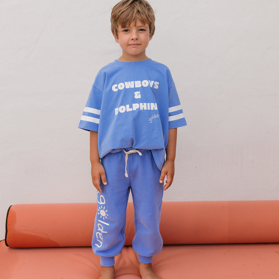 Cowboys & Dolphins Mid Sleeve Tee Pool Blue