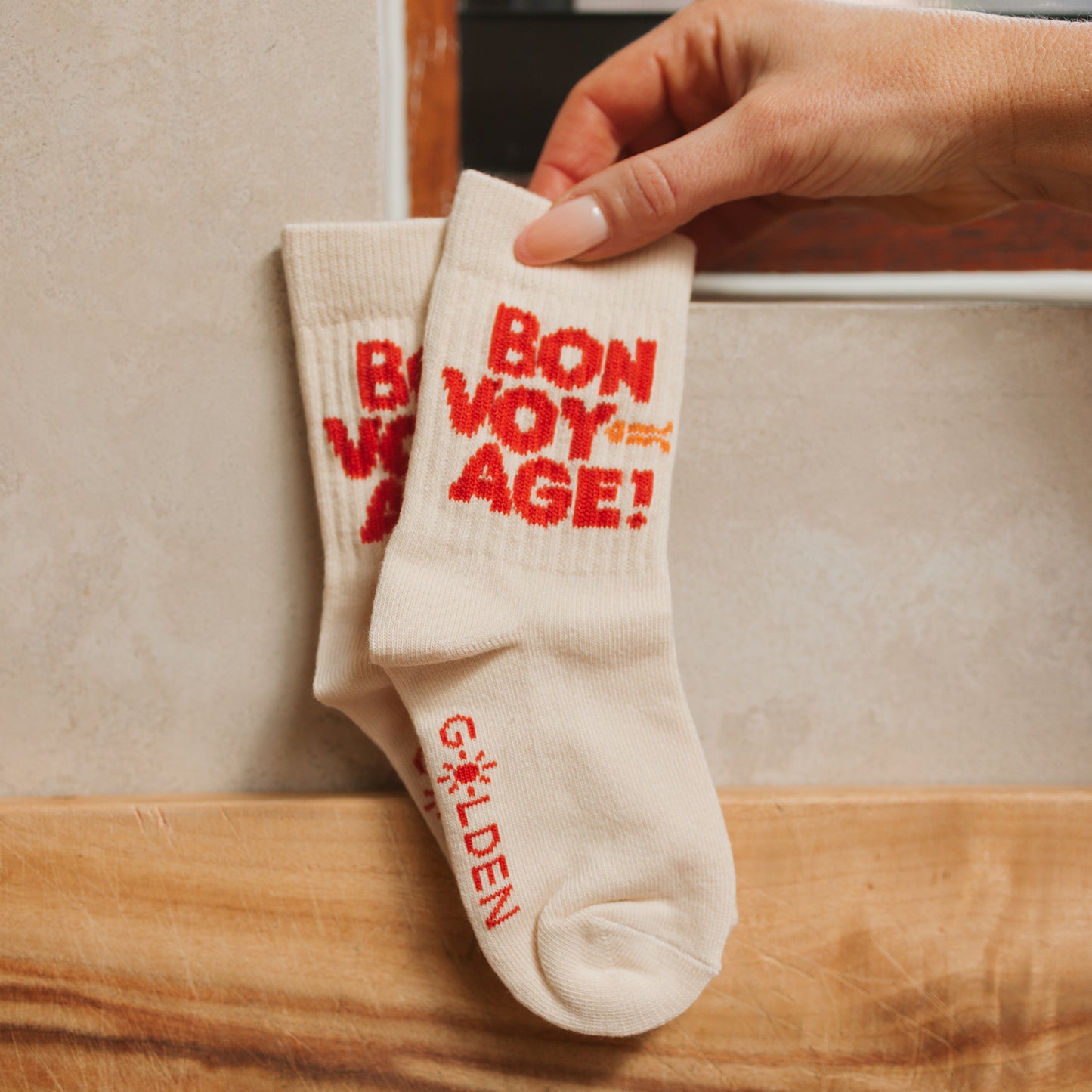 Bon Voyage Socks Tan