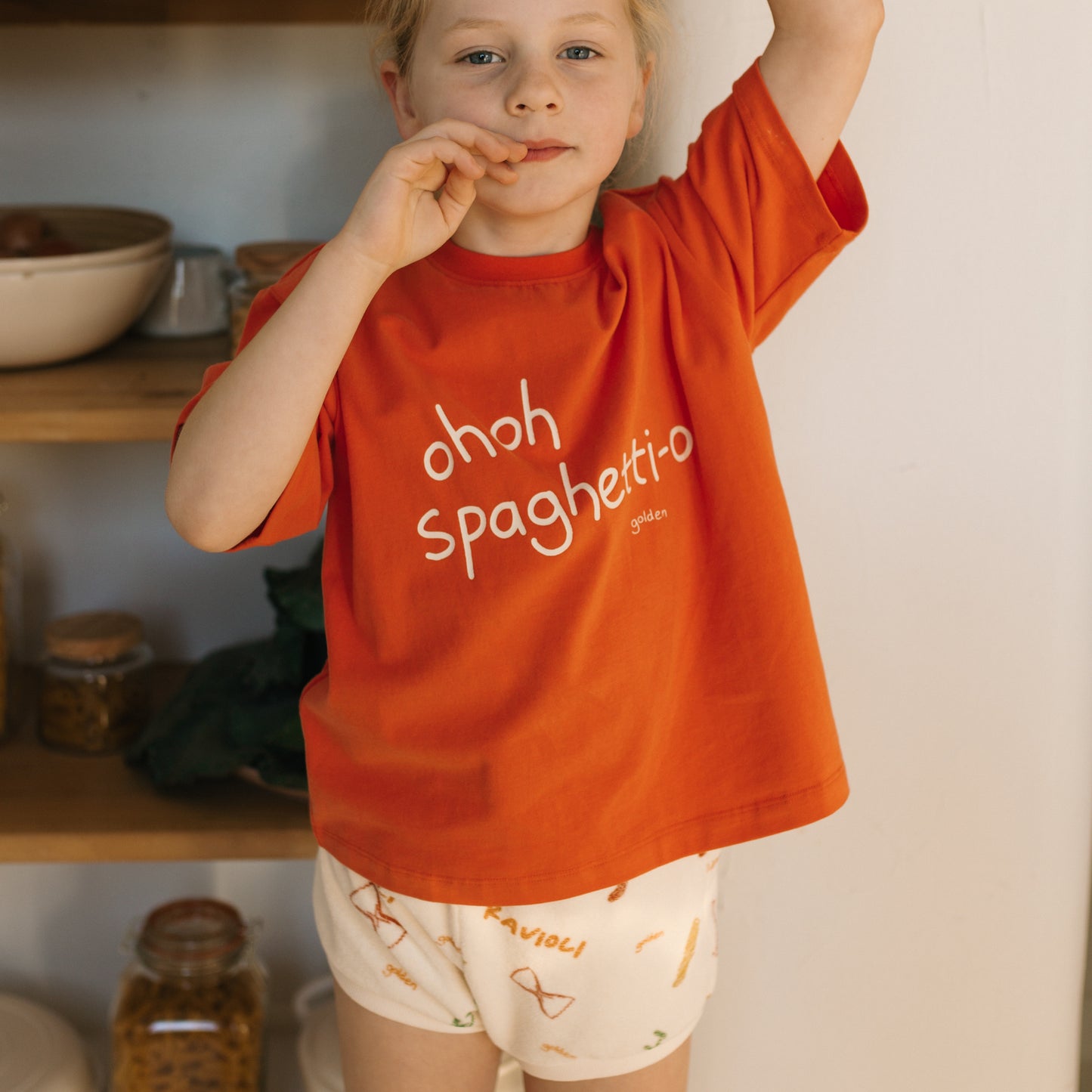 Spaghetti-O Mid Sleeve Tee Tomato