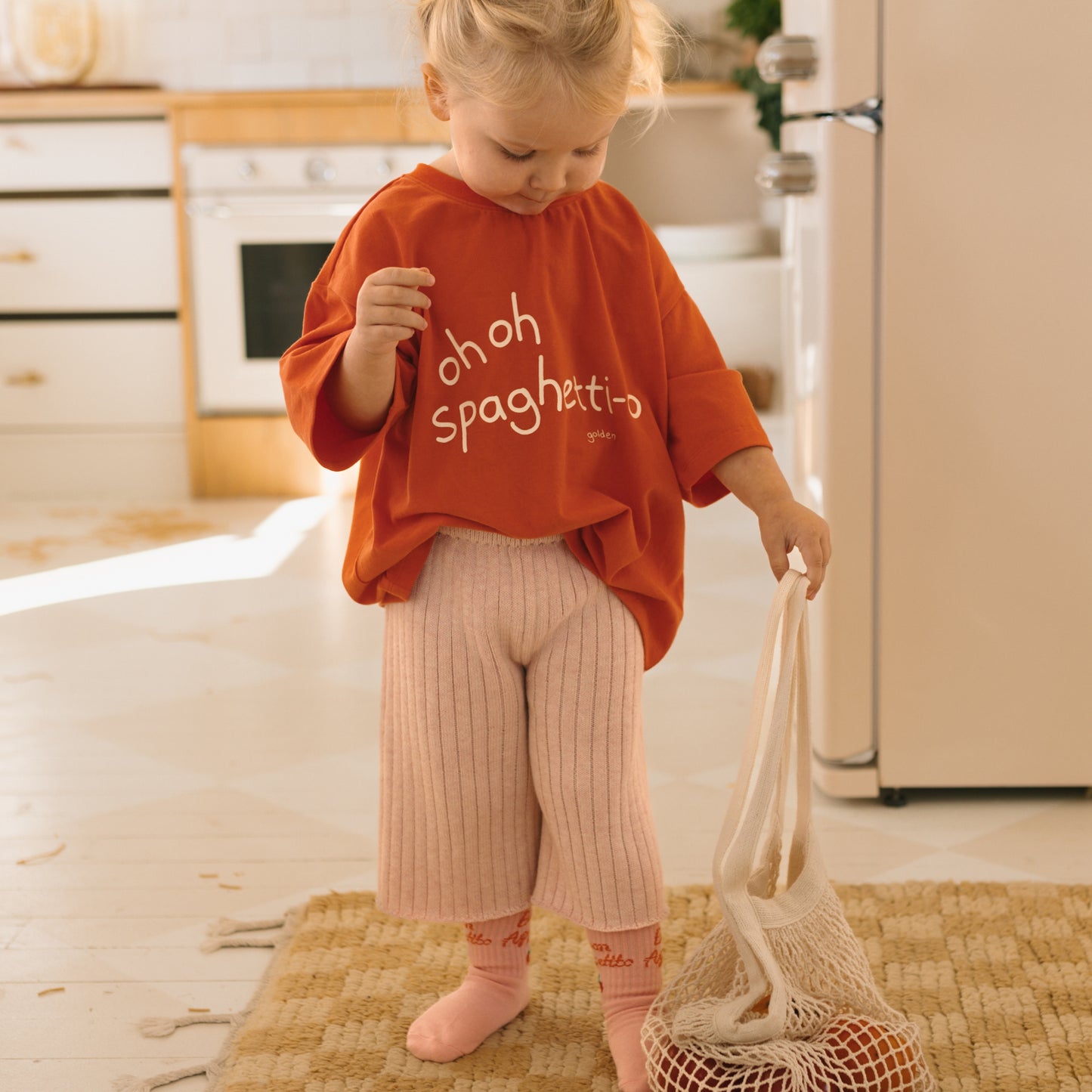 Spaghetti-O Mid Sleeve Tee Tomato