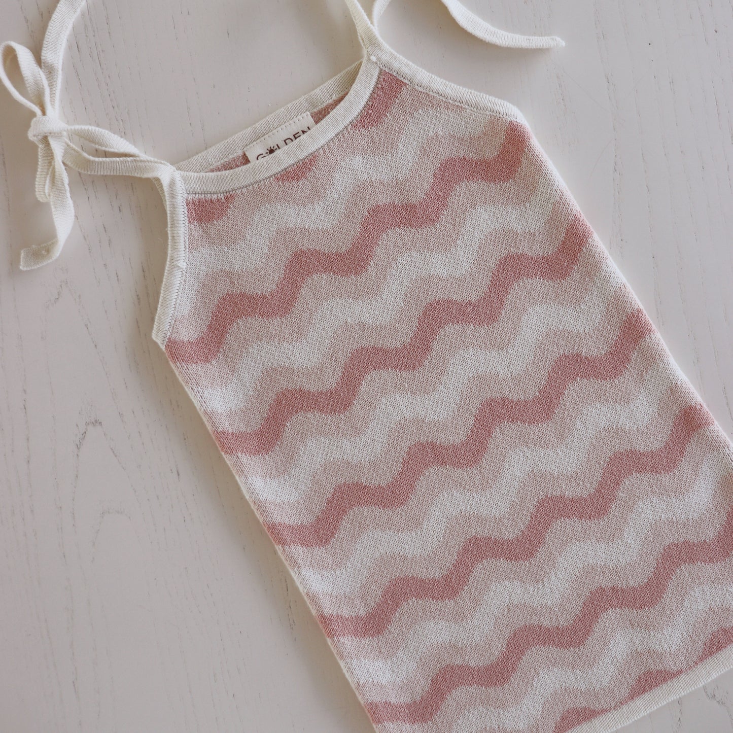 Seashore Knit Dress Strawberry Cream