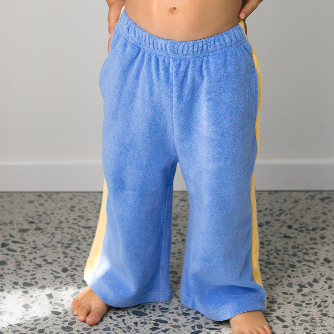 Ciao Tutti Relaxed Pants Pool Blue & Golden Cream