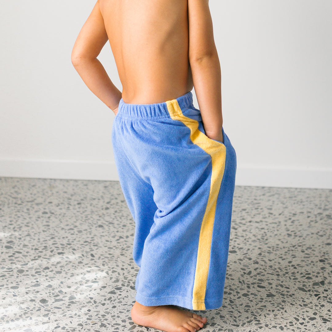 Ciao Tutti Relaxed Pants Pool Blue & Golden Cream