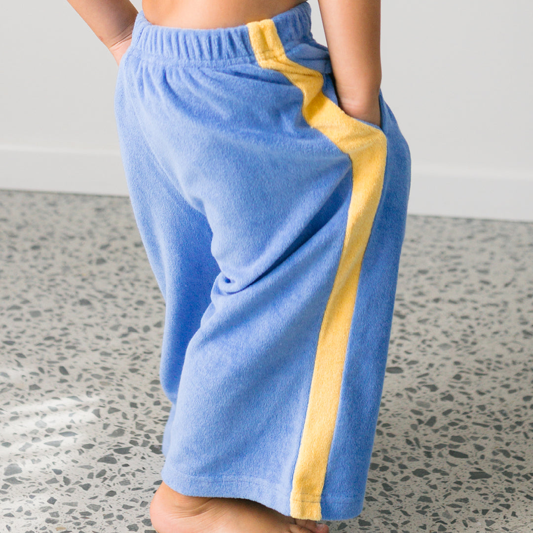 Ciao Tutti Relaxed Pants Pool Blue & Golden Cream