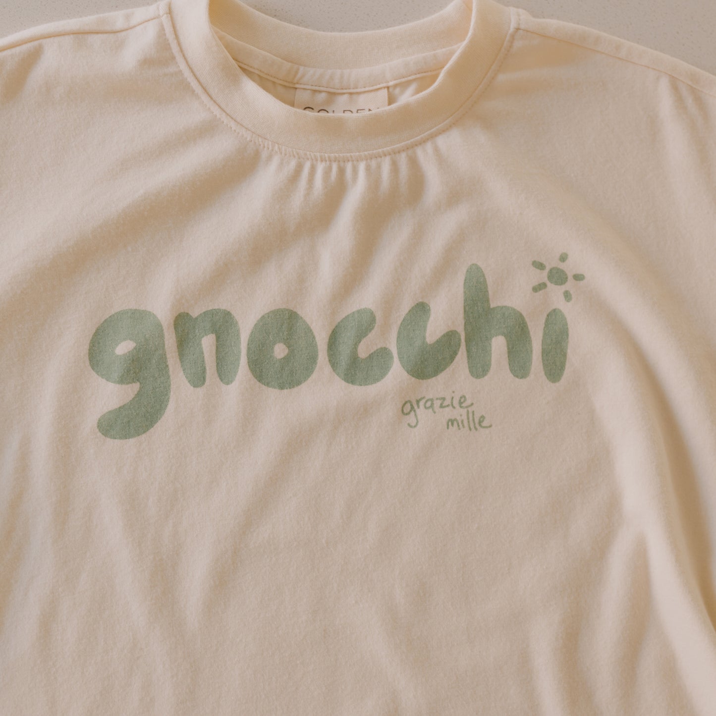 Gnocchi Mid Sleeve Tee Buttercream