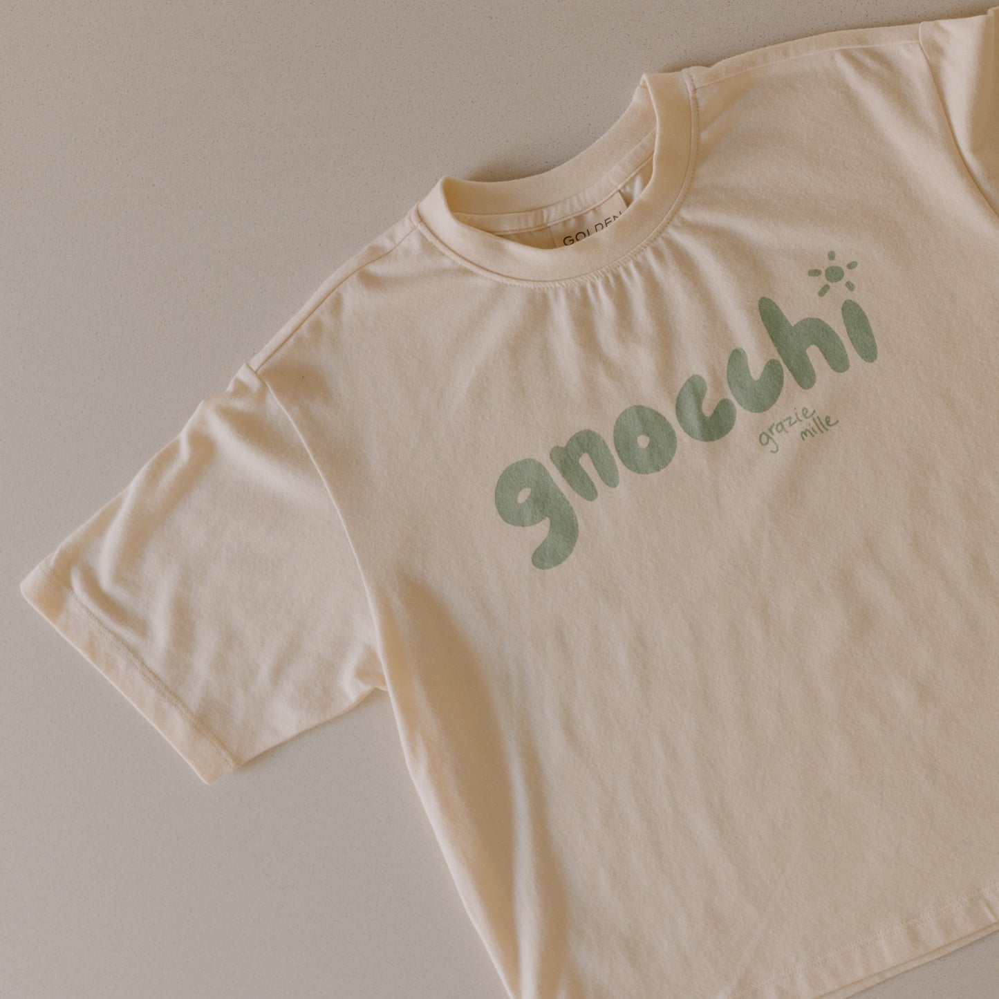 Gnocchi Mid Sleeve Tee Buttercream