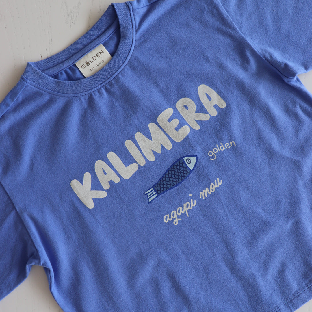Kalimera Mid Sleeve Tee Deep Sea Blue