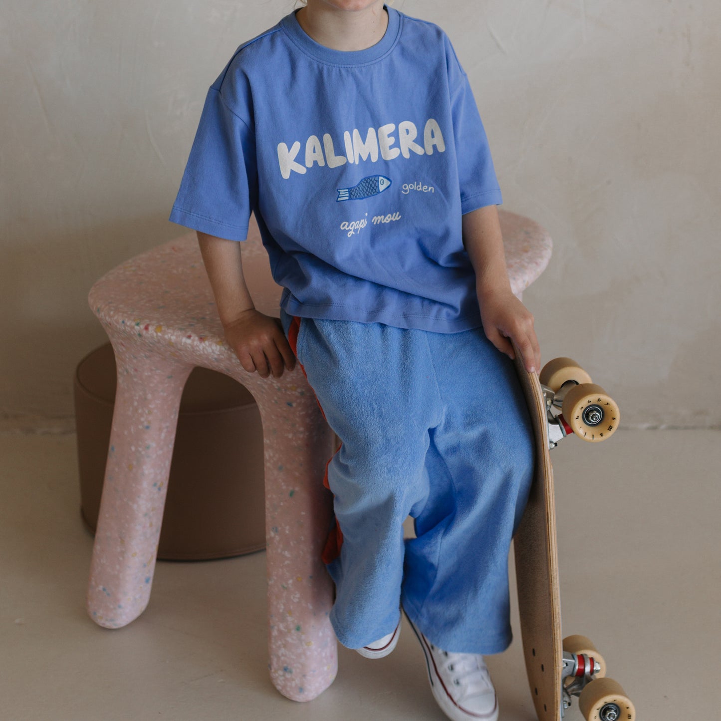 Kalimera Mid Sleeve Tee Deep Sea Blue