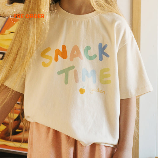 PRE ORDER Snack Time Mid Sleeve Tee Buttercream