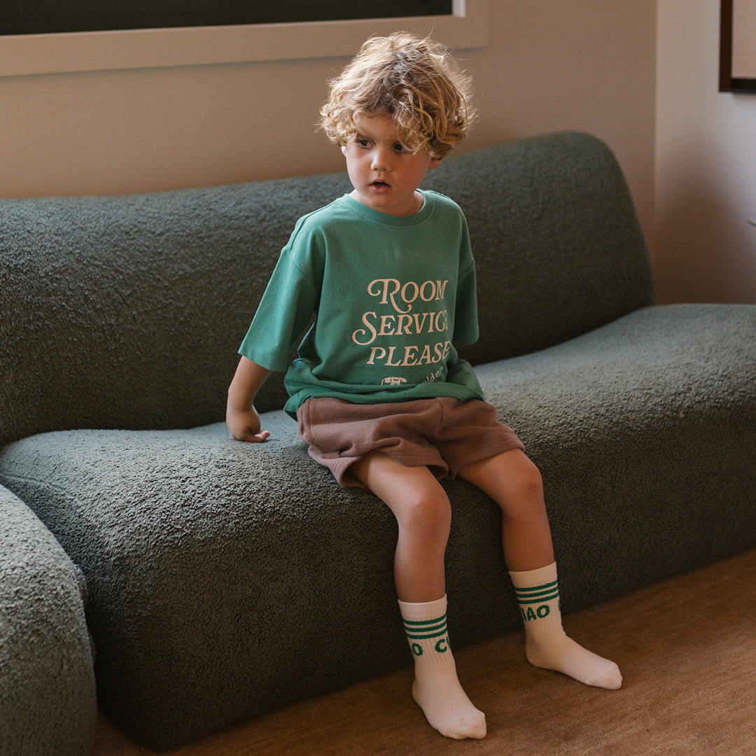 Room Service Mid Sleeve Tee Varsity Green