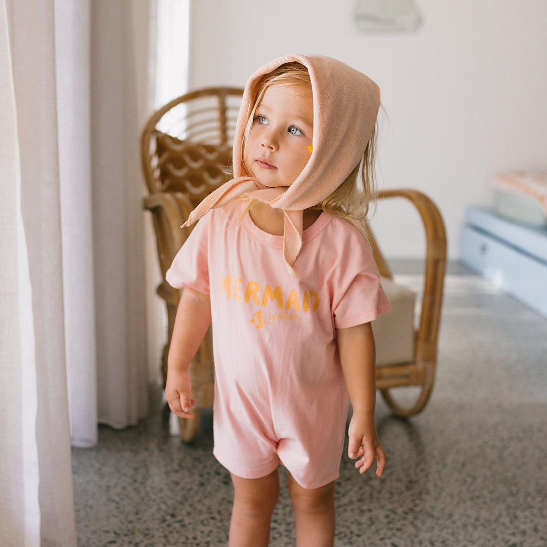 Mermaid Playsuit Pink Cream