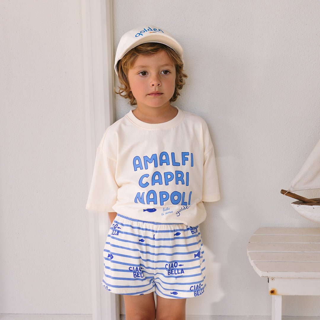 Ciao Bella Pesci Shorts Buttercream Stripe