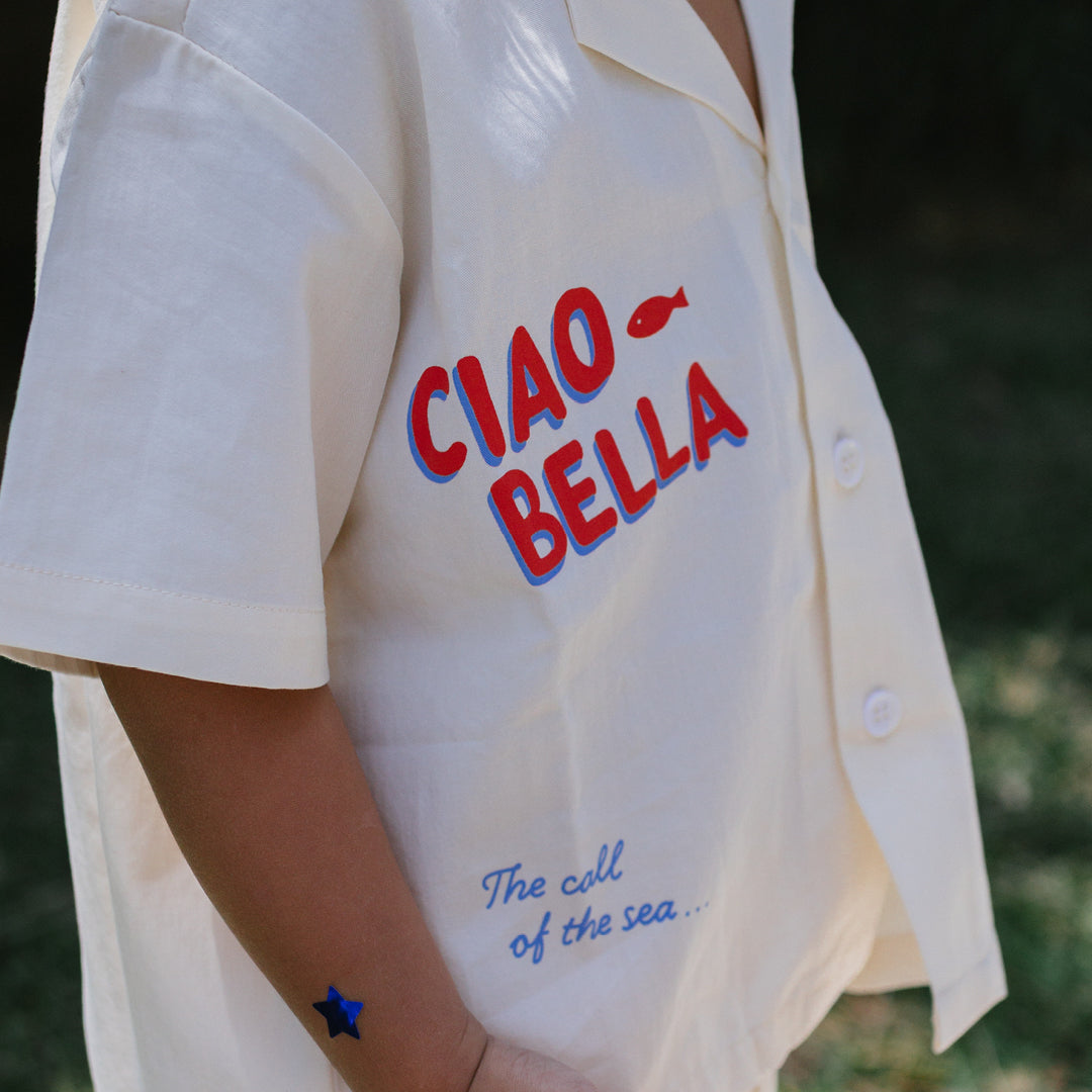 Ciao Bella Sirena Lounge SET (Shirt & Shorts) Buttercream