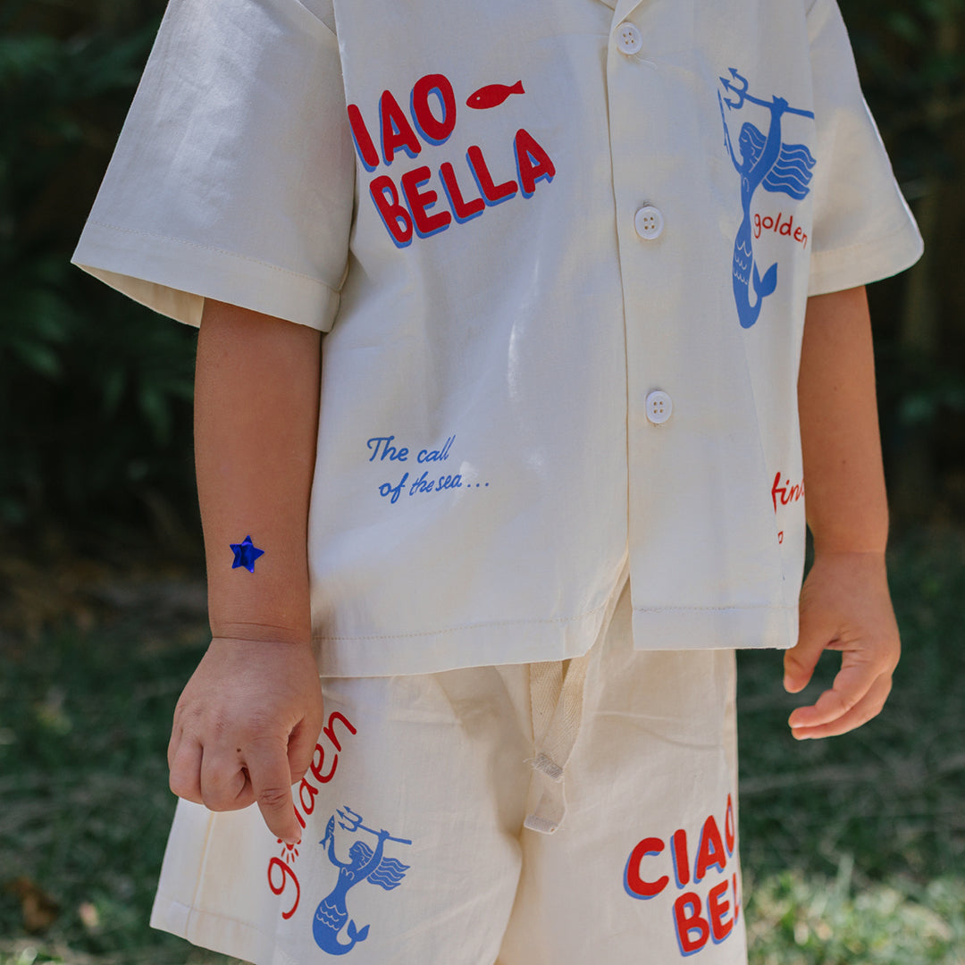 Ciao Bella Sirena Lounge SET (Shirt & Shorts) Buttercream