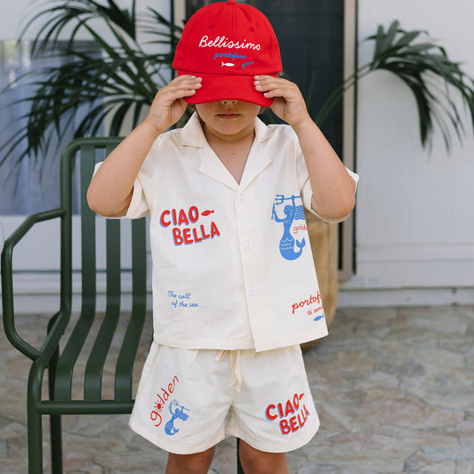 Ciao Bella Sirena Lounge SET (Shirt & Shorts) Buttercream