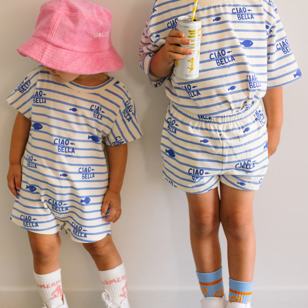 Ciao Bella Pesci Shorts Buttercream Stripe