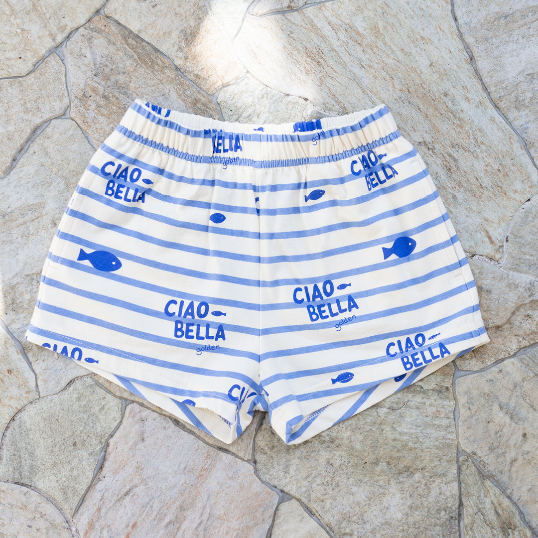 Ciao Bella Pesci Shorts Buttercream Stripe