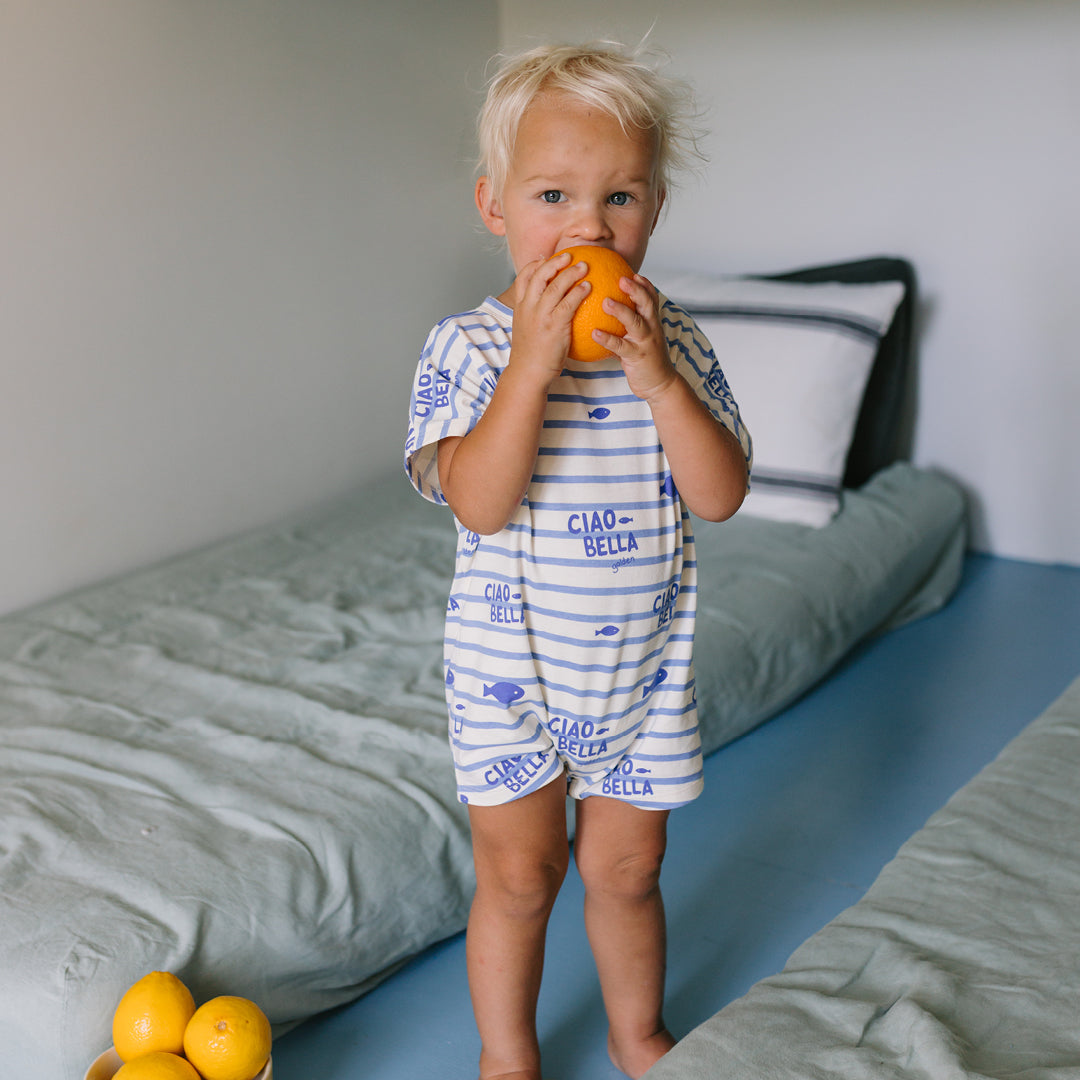 Ciao Bella Pesci Playsuit Buttercream Stripe