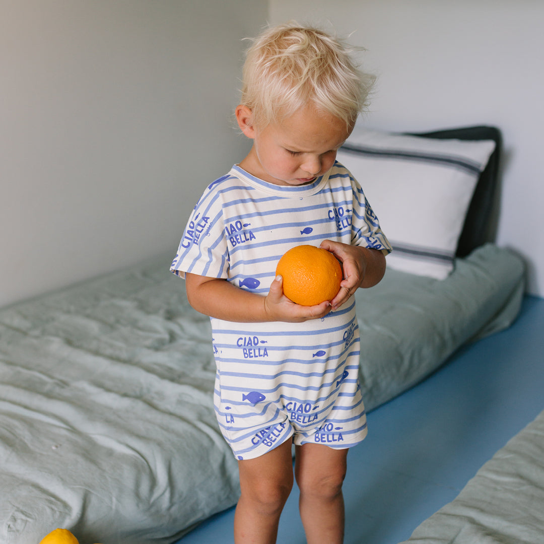 Ciao Bella Pesci Playsuit Buttercream Stripe