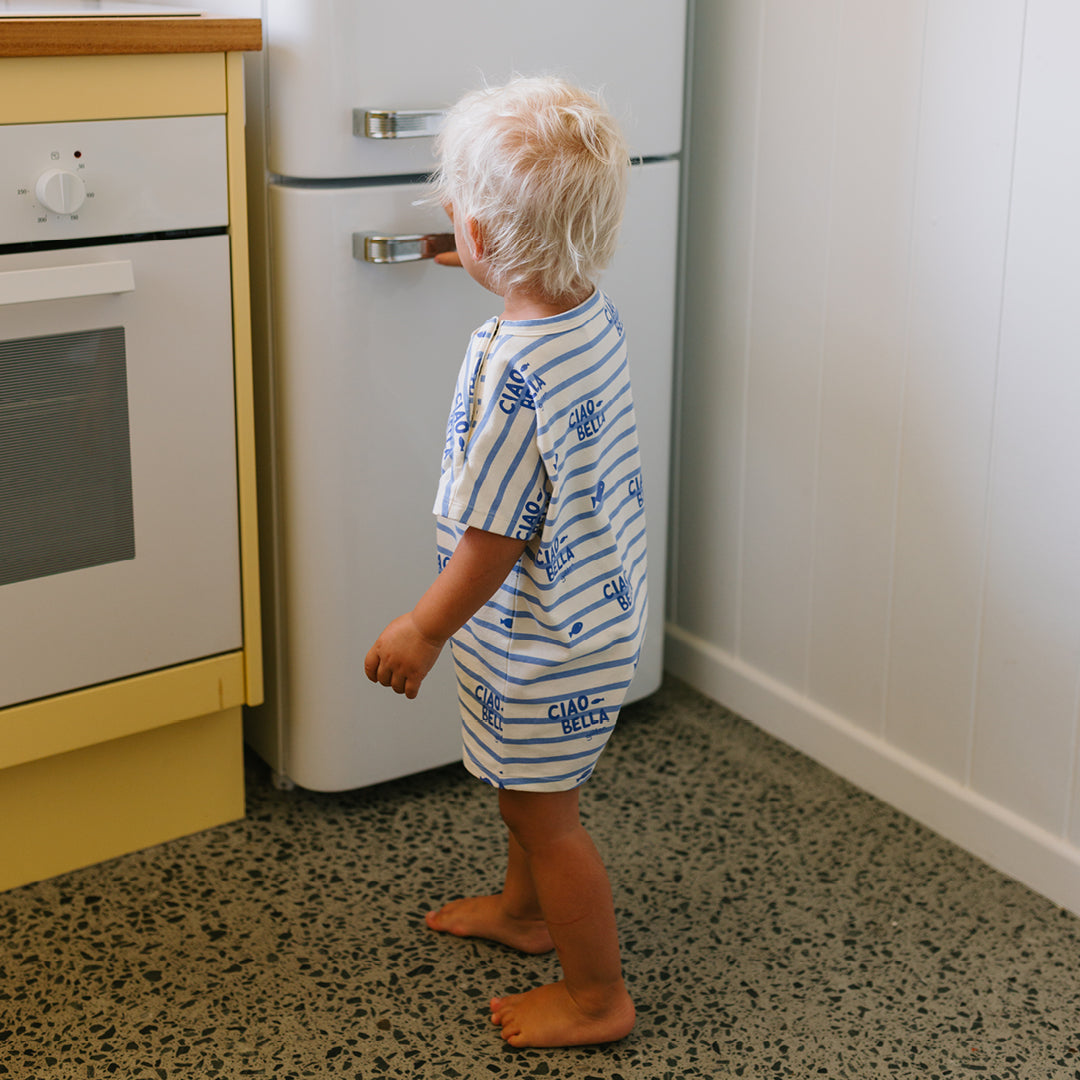 Ciao Bella Pesci Playsuit Buttercream Stripe