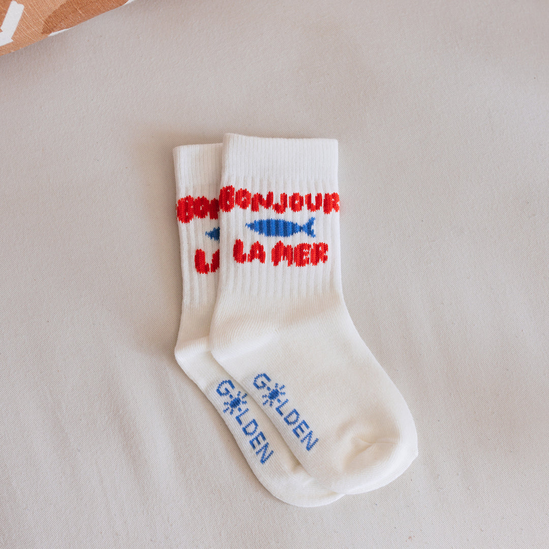 Bonjour La Mer Socks Vanilla
