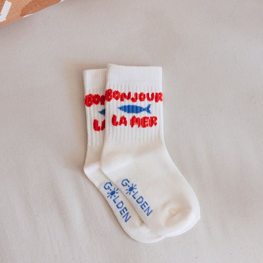 Bonjour La Mer Socks Vanilla