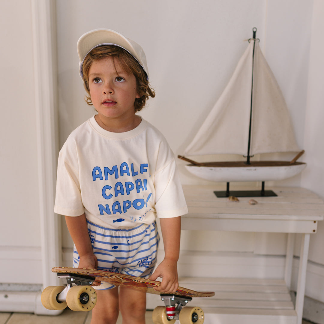 Italian Holiday Mid Sleeve Tee Buttercream