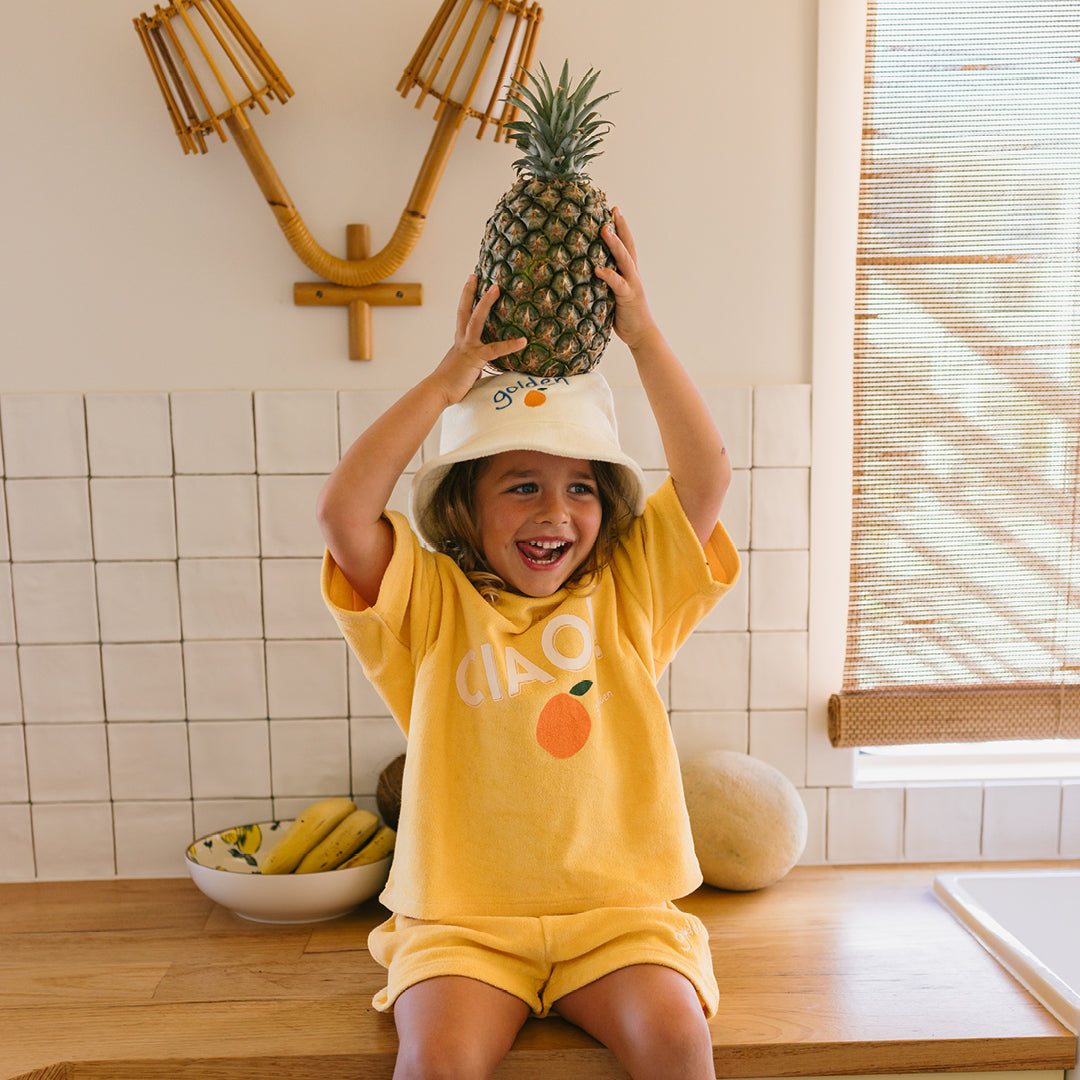 Ciao Mid Sleeve Tee Golden Cream