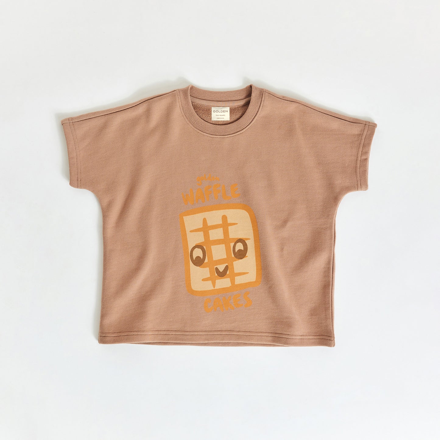 Waffle Time Sweater Tee Tawny Brown